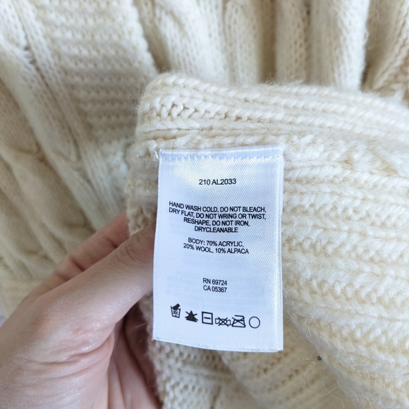 COLUMBIA Knit Long Cozy Mock Neck Button Down Cardigan Sweater Jacket - Picture 13 of 14